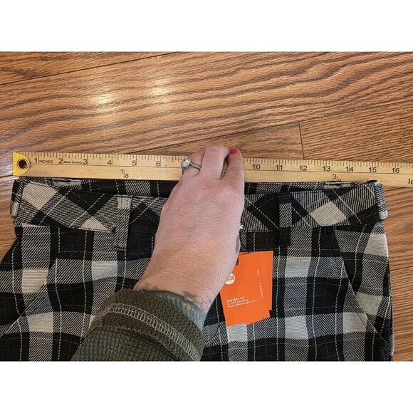 YoungLA Dapper Dress Pants Mens 30x30 Black Plaid Adjustable Waist 614 Tapered - Picture 4 of 16